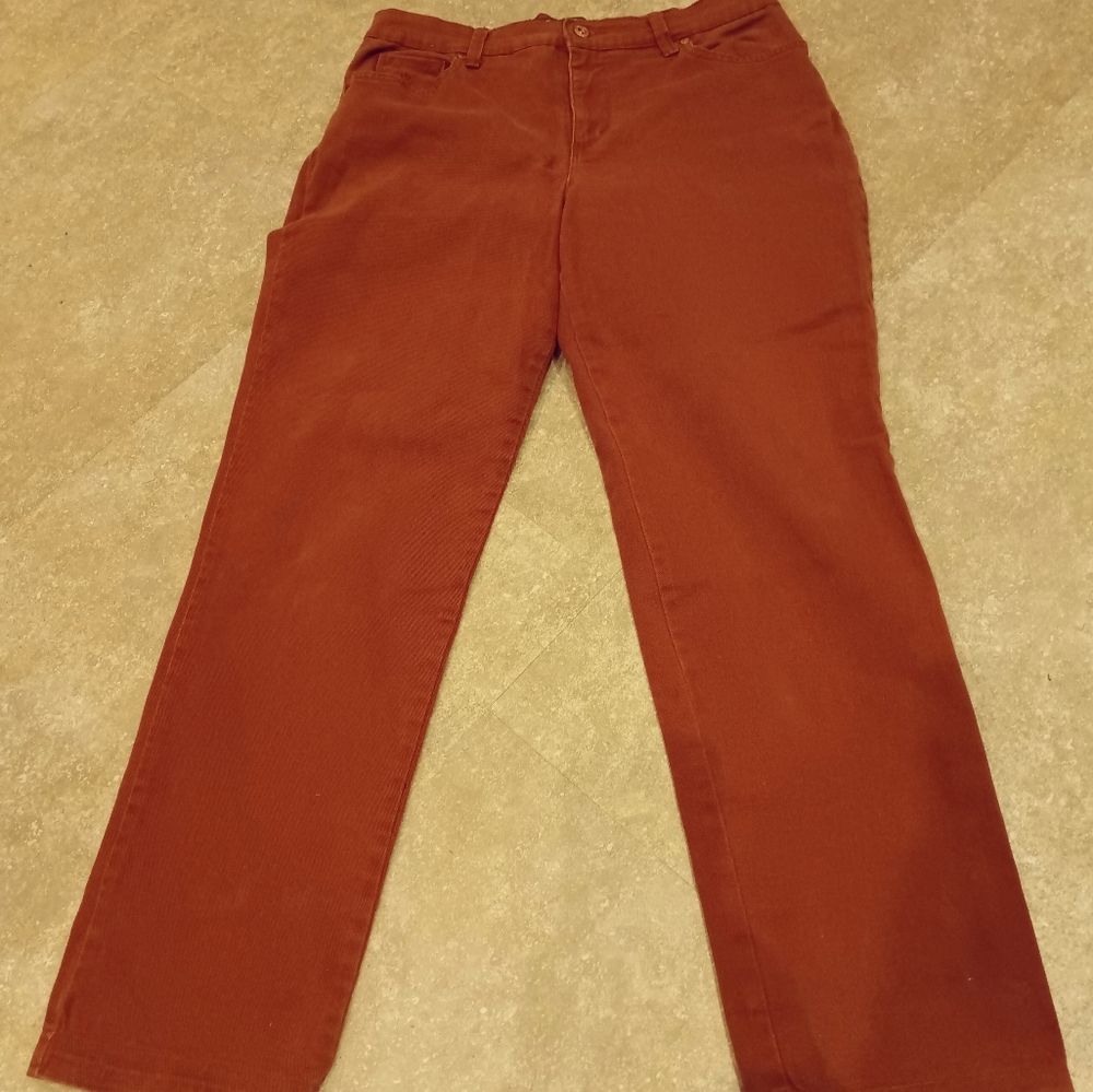 Gloria Vanderbilt size 10 short high rise Burnt Umber  amanda